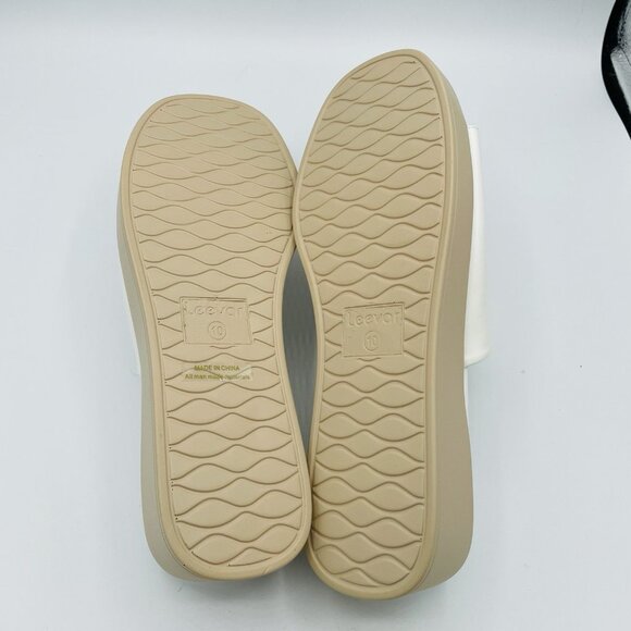 Leevar Shoes Womens Shoes Size 10 White Platform Sandals Slides Y2K Chunky - Picture 9 of 11